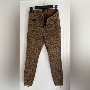 Kut from the Kloth Leopard Print Skinny Jeans - Brown